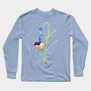 Purple-crowned fairywren Long Sleeve T-Shirt